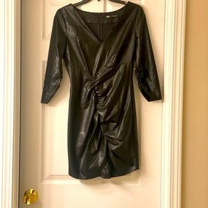 Stunning Zara leather dress!!! size S,black